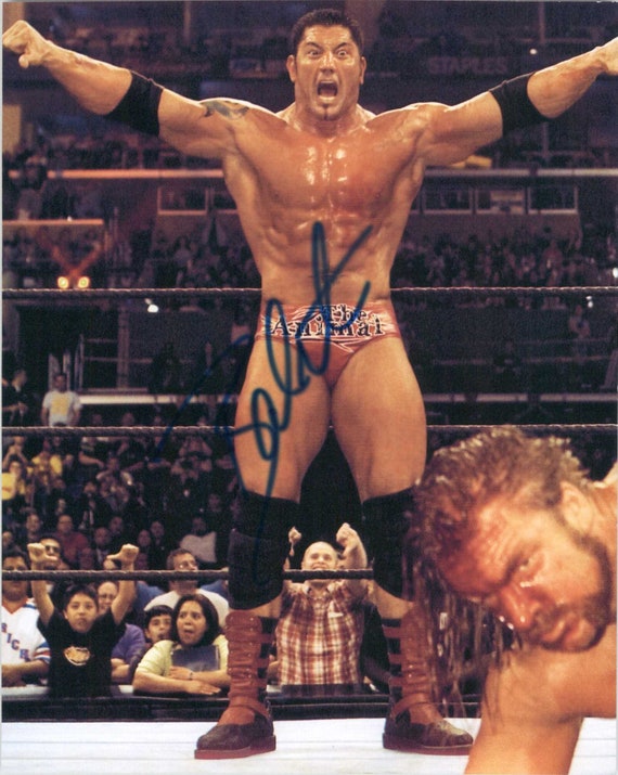 Dave Batista Signed Autographed Glossy 8x10 Photo - Lifetime COA