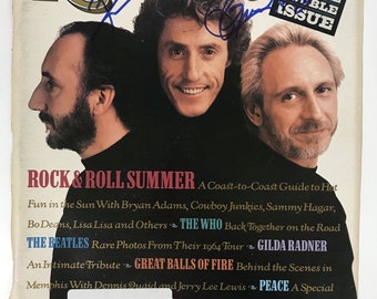 Pete Townshend en Roger Daltrey van The Who ondertekenden het gesigneerde complete tijdschrift "Rolling Stone" - levenslang COA