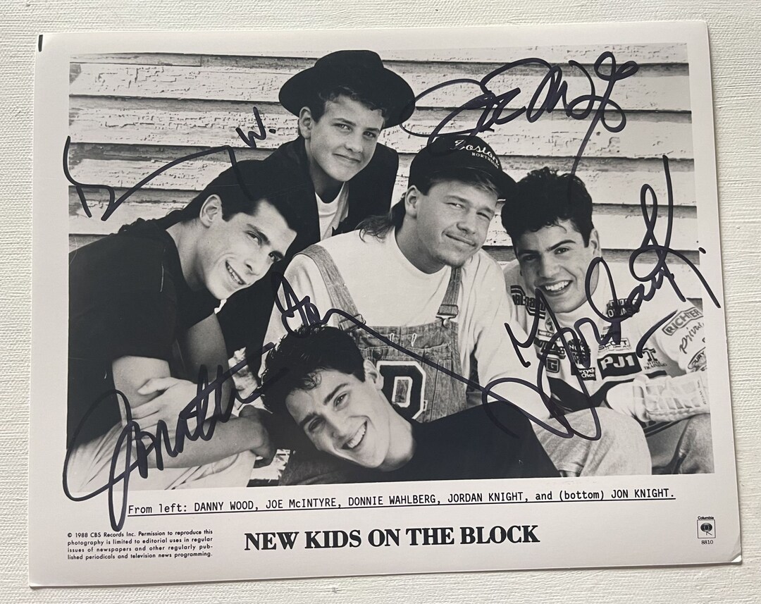 New Kids on the Block Group Signed Autographed Glossy 8x10 Photo ...
