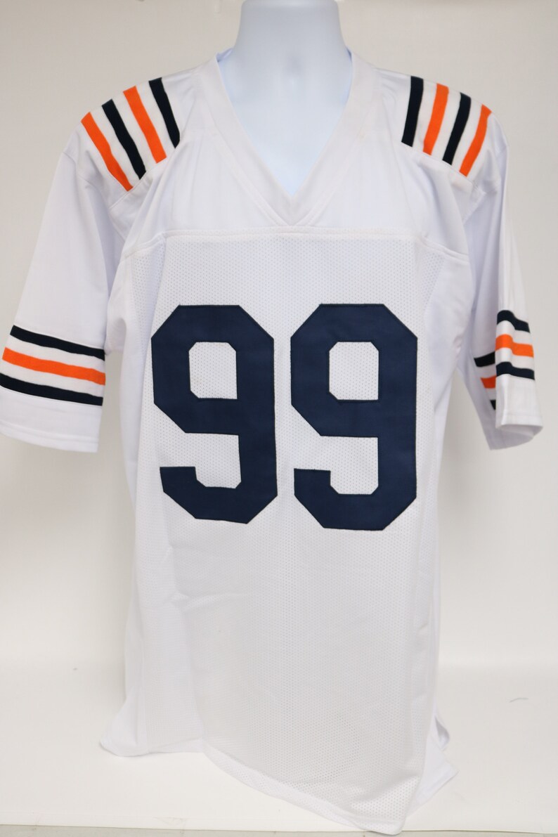 PSADNA COA Dan Hampton Signed Autographed HoF 02 Chicago Bears White Football Jersey