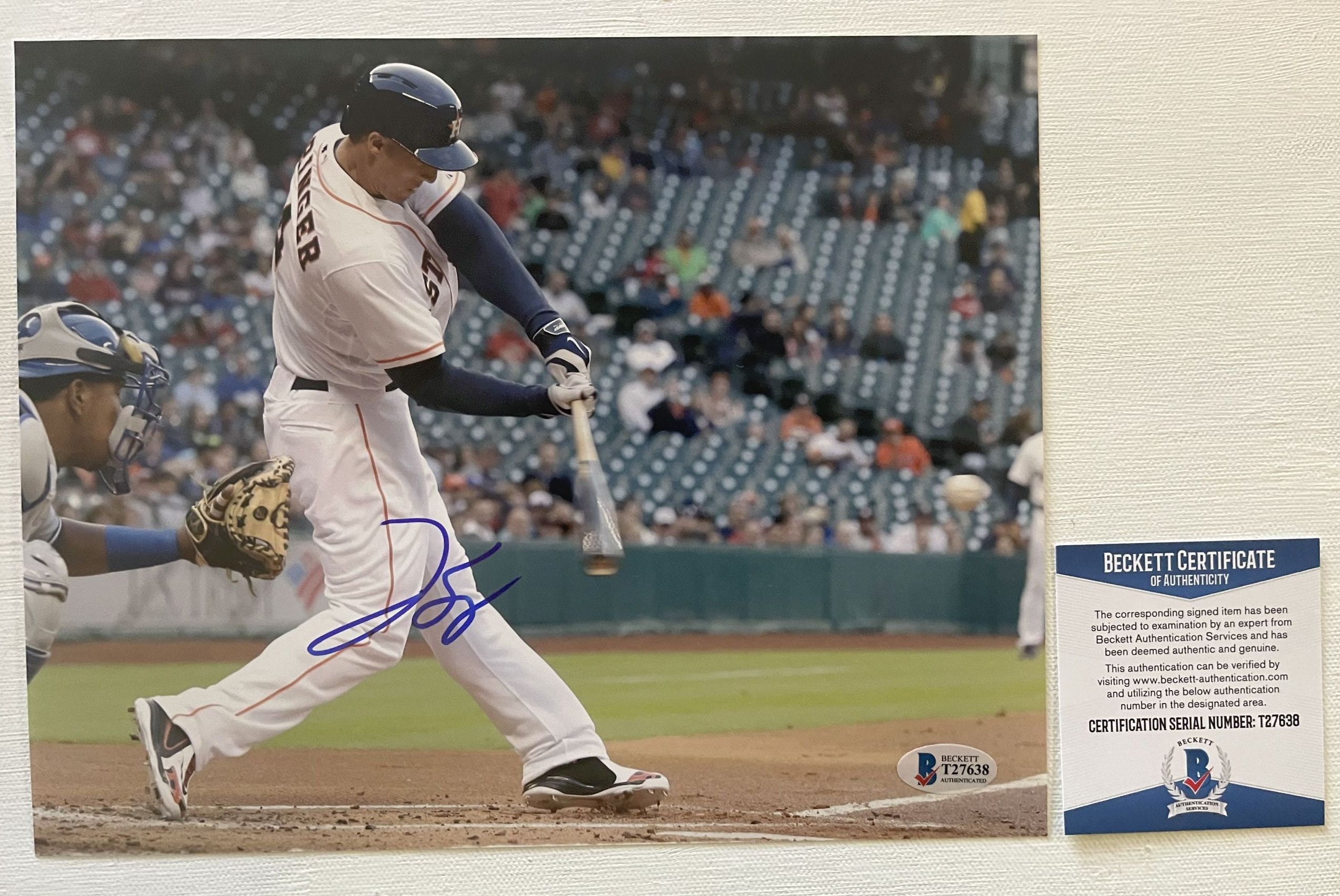 George Springer Signed Autographed Glossy 8x10 Photo Houston 