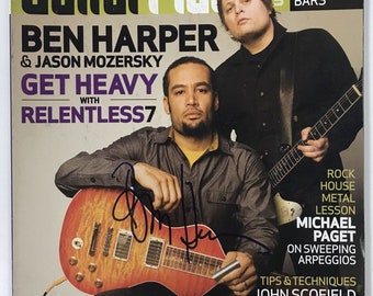 Ben Harper firmó la revista completa autografiada "Guitar Player" - Lifetime COA