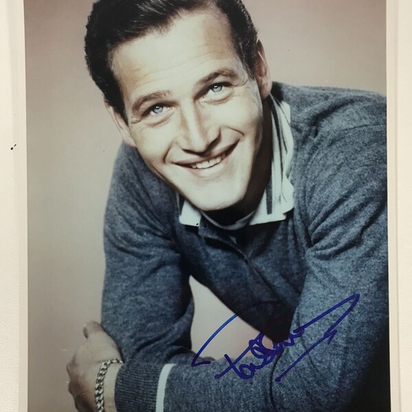 Paul Newman (m. 2008) Foto brillante autografiada de 8x10 firmada - Hologramas a juego COA