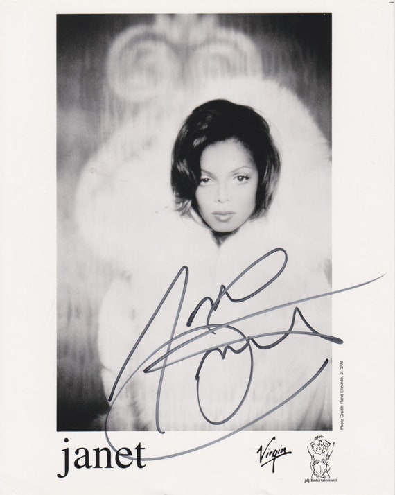 Janet Jackson Signed Autographed Glossy 8x10 Photo Coa Etsy