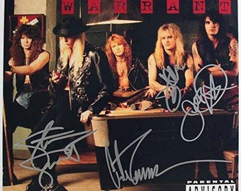 Warrant signed Dirty Rotten Filthy Stinking Rich 12x12 album photo COA proof autograph STAR Warrant signed Dirty Rotten Filthy Stinking Rich 12x12 album photo COA proof autograph STAR