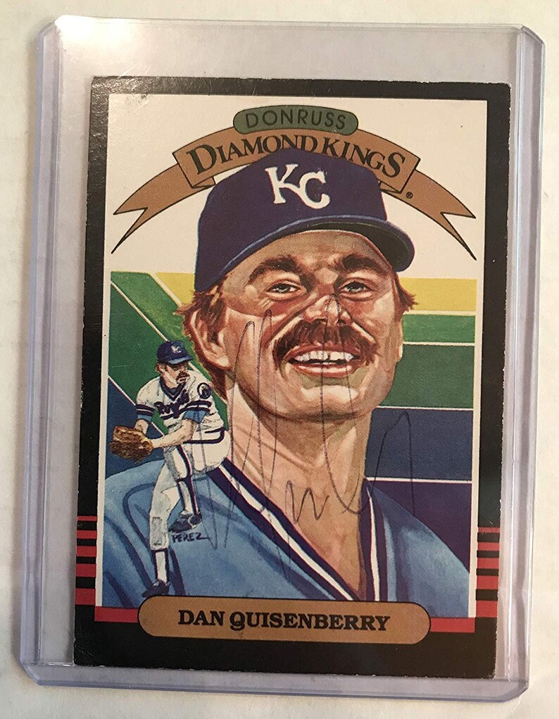 Dan Quisenberry D 1998 Signed Autographed 1985 Diamond Etsy