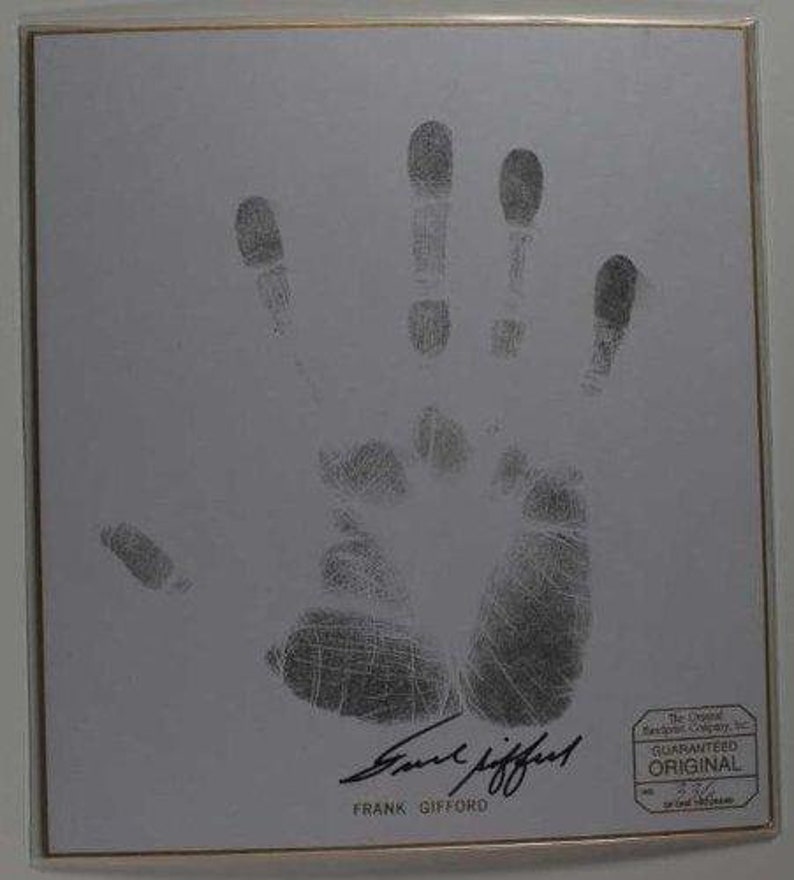 Frank Gifford Signed Autographed Limited Edition /& Numbered Handprint