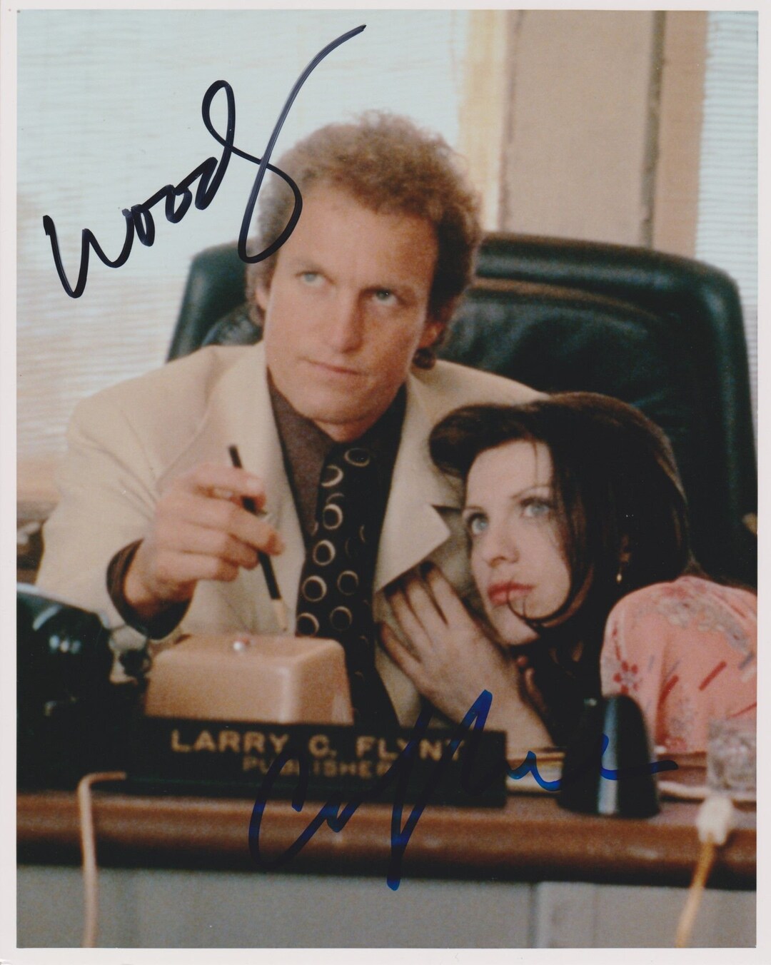 Woody Harrelson & Courtney Love Signed Autographed the Etsy Ireland