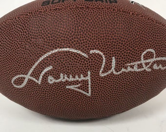 Johnny Unitas Signed Autographed Full-Size Wilson NFL Football - COA Matching Holograms