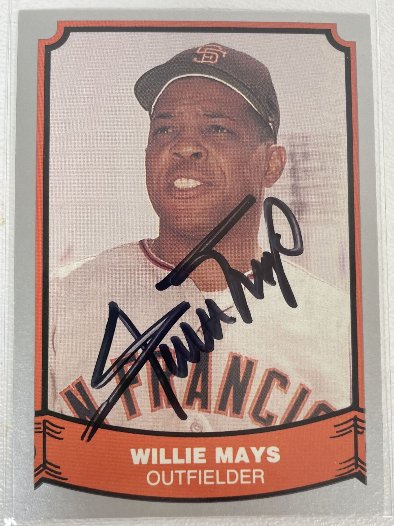 Willie Mays Signed Autographed 1988 Pacific Legends Baseball Etsy