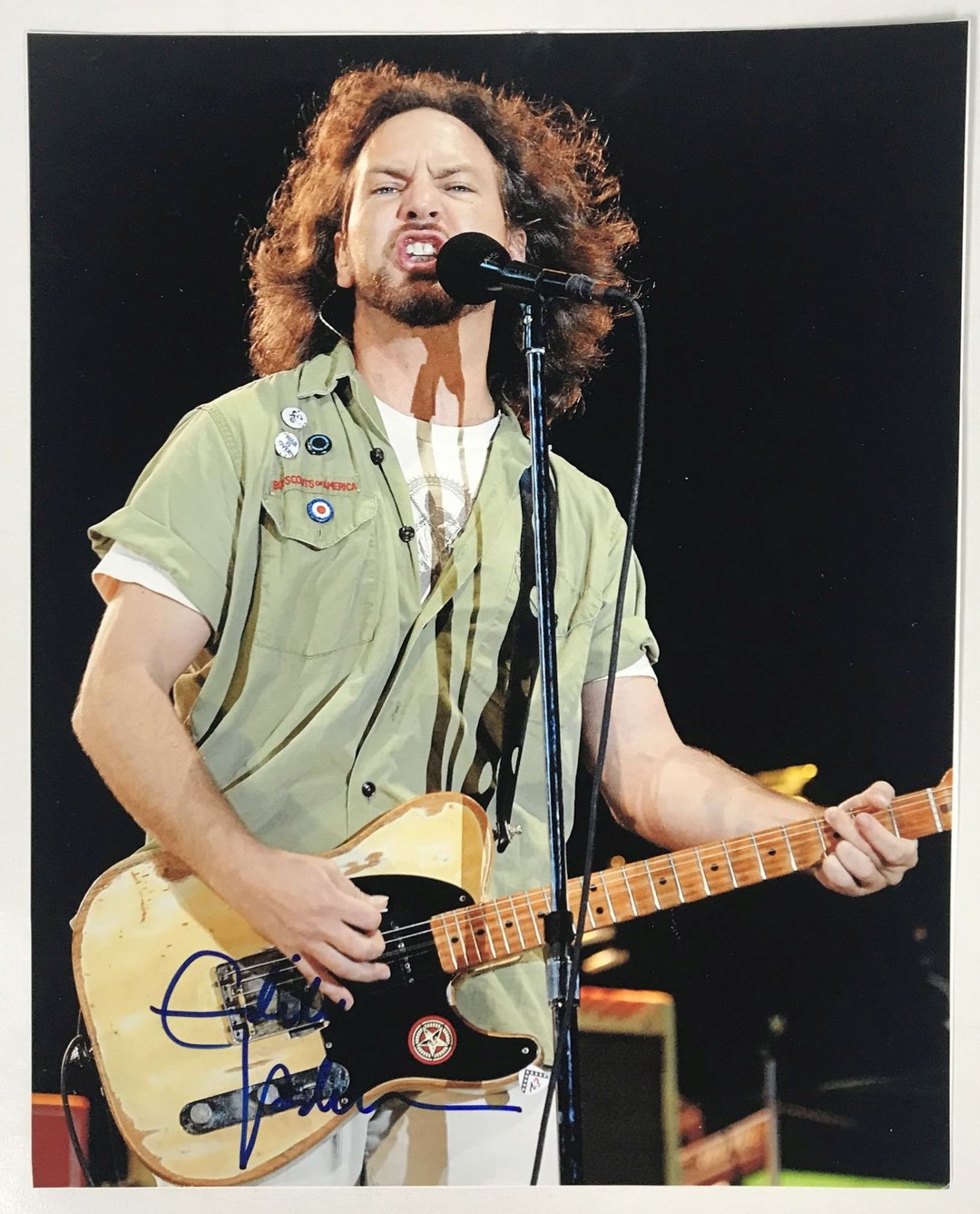 Eddie Vedder Signed Autographed pearl Jam Glossy 8x10 Photo Todd