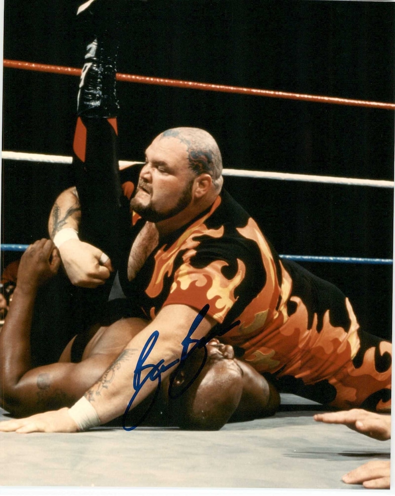 Bam Bam Bigelow d. 2007 Signed Autographed Glossy 8x10 Photo COA Matching Holograms