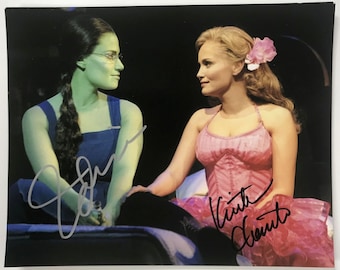 Kristin Chenoweth & Idina Menzel Signed Autographed "Wicked" Glossy 8x10 Photo - Lifetime COA