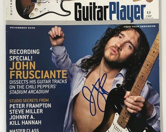 Rivista completa "Guitar Player" autografata da John Frusciante - Certificato di autenticità a vita