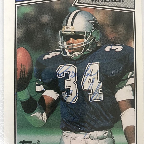 Herschel Walker Signed Autographed 1987 Topps Football Card - Dallas Cowboys