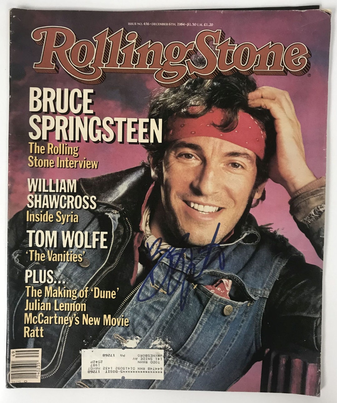 Springsteen 2006 Magazine Bruce Springsteen Signed Autographed Complete rolling Stone Magazine ...