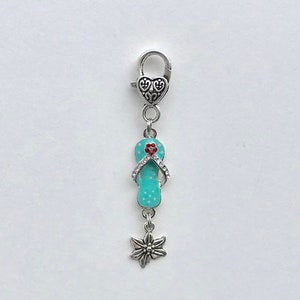 Lilac Tulip Zipper Pull - TN Charm - Purse Jewelry - Handbag