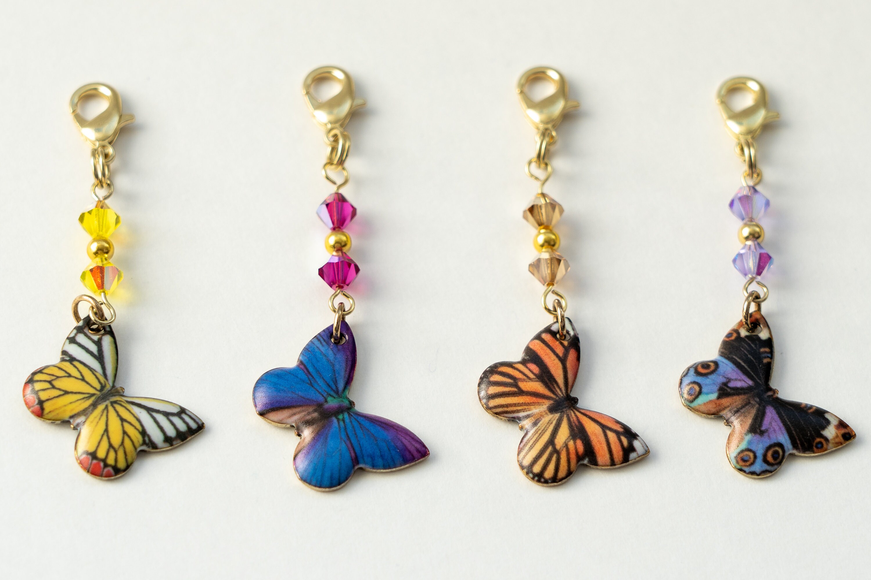 Butterfly Zipper Pull Charm – Jill's Beaded Knit Bits