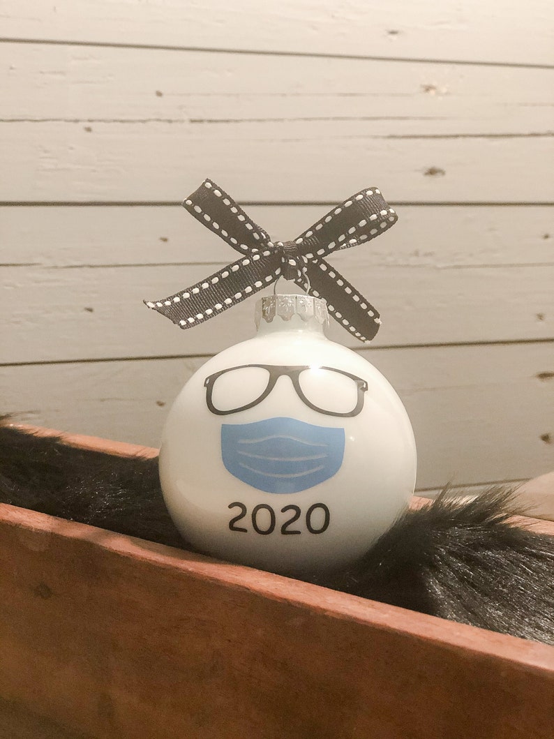 Masked Glasses Masked Eyelashes COVID Ornaments Masked Sunglasses 2020 Ornaments Custom Masked Ornaments