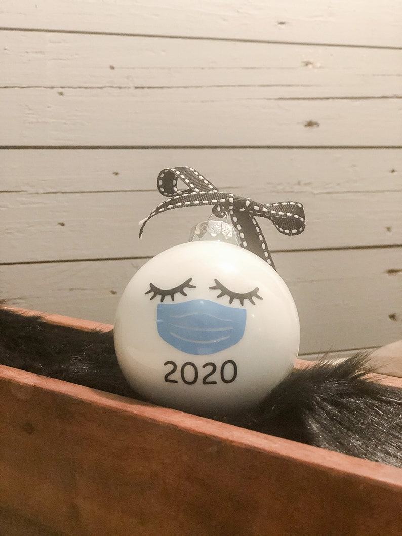 Masked Glasses Masked Eyelashes COVID Ornaments Masked Sunglasses 2020 Ornaments Custom Masked Ornaments