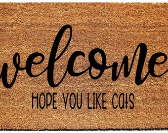 Cat Welcome Mat Etsy