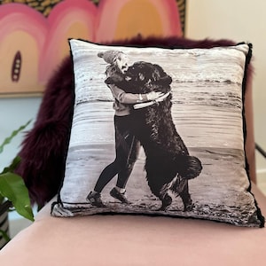 Faux Fur Luxury Quality Photo Cushions Australia, unique personalised memorial pillow, Keepsake of loved one, sympathy remembrance gift,