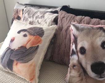 Stylish Custom Pet Photo Cushions Australia, pet loss gift, pet memory gift, personalised pet pillow, custom pet pillow, photo pillow