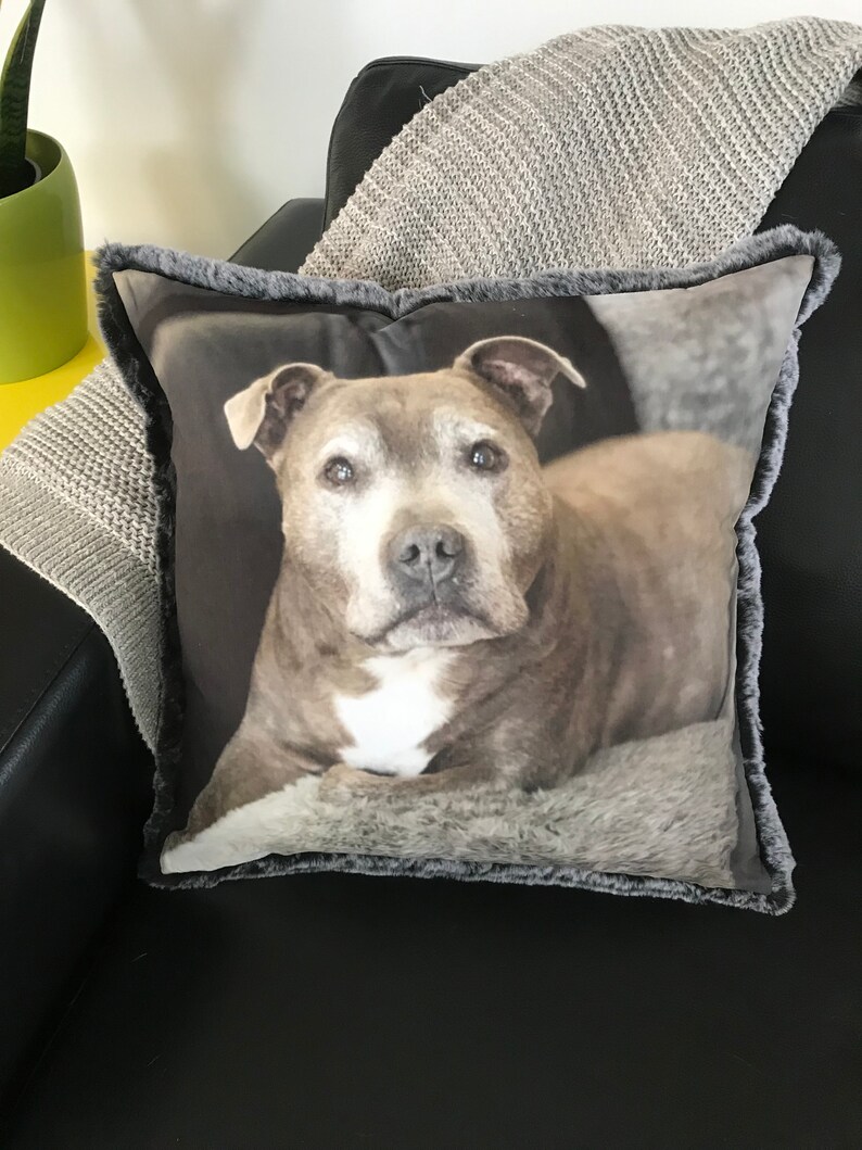Pet Portrait Luxury Pillows, Pet Loss Gift, Pet Memory, Custom Pet