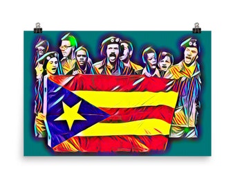 Young Lords Poster, Young Lords Party, Palante Young Lords Party, Puerto Rico, Puerto Rico Wall Art, Taino Art, Puerto Rican Flag, Boricua D