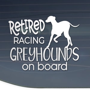 Greyhound Dog Window Decal Sticker | Greyhound On Board Laptop Sticker | High Quality Vinyl Sticker | Greyhound Sticker