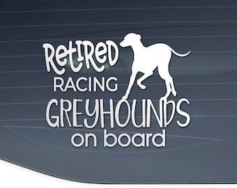 Greyhound Dog Window Decal Sticker | Greyhound On Board Laptop Sticker | High Quality Vinyl Sticker | Greyhound Sticker