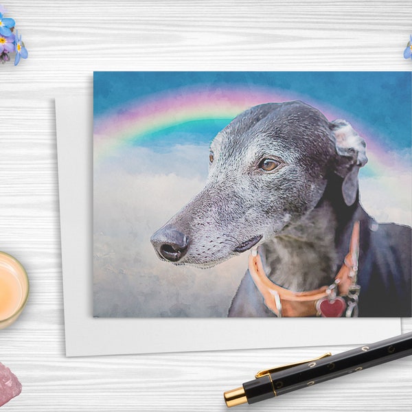 Greyhound Sympathy Greeting Cards | Dog Memorial Cards | Set of 12 A2 Cards With Envelopes