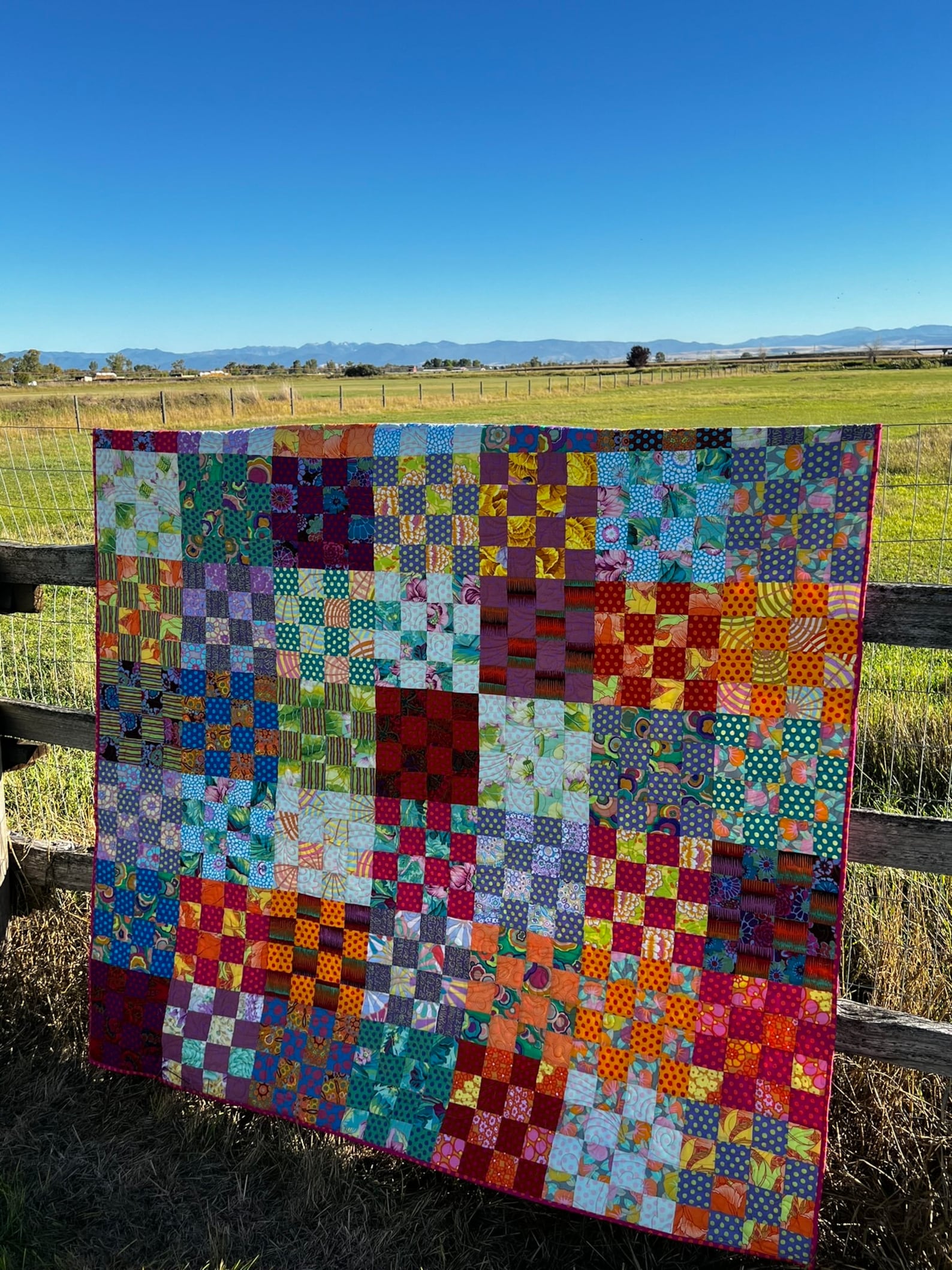 Sixteen Patch Blocks Twin Size Quilt - Etsy