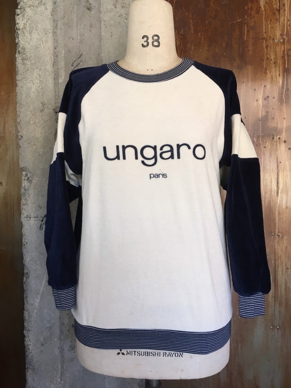 Vintage 80s velour Ungaro track suit set up Sopran