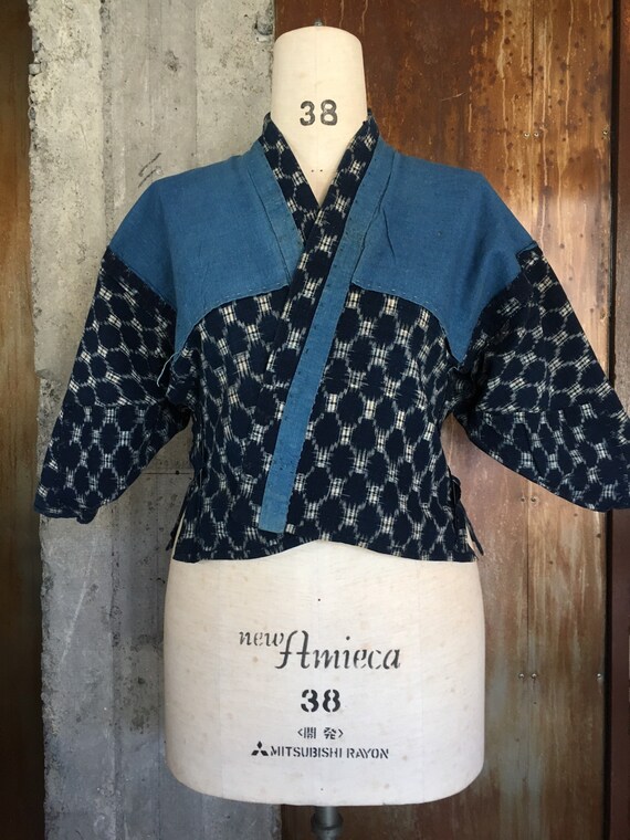 40s Japanese Noragi indigo boro jacket small