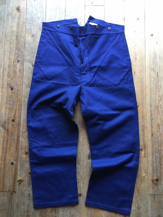 1930s French work trousers dead stock 39 inches w