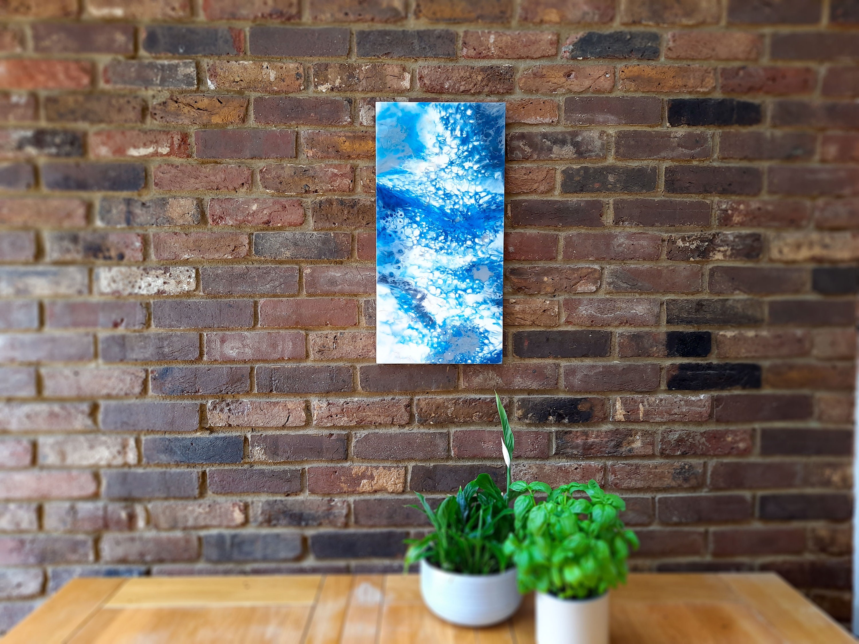 Epoxy Wall Art Abstract Ice Inspired Resin Art Wall Etsy