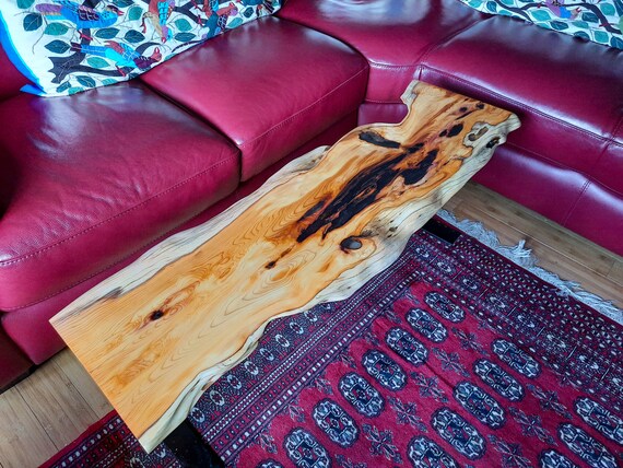 Live edge Couchtisch - Schwarzer Epoxidharz Tisch - Eibe - Etsy sterreich