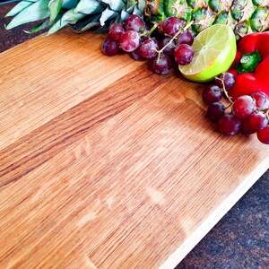 Chopping board - Handmade hardwood kitchen cutting board - European Oak - UK