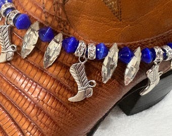 Pulsera para botas con diamantes de imitación antiguos para darle un toque especial a tus vaqueros.