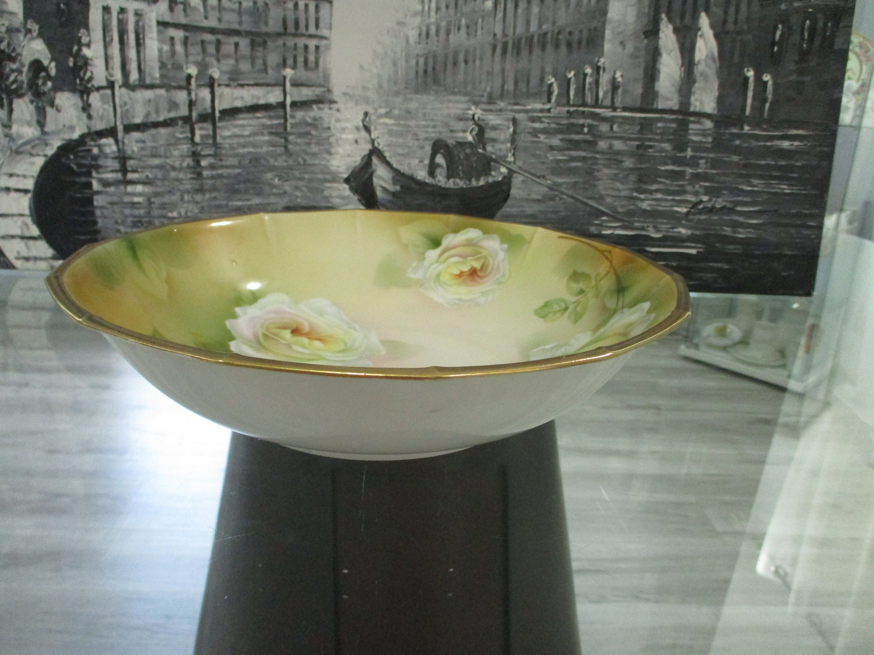 ヴィンテージ ドイツ 花柄 磁器 ボウル/フルーツボウル/皿。ドイツ