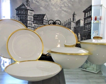 Vintage Thomas Rosenthal Dinnerware Set With the Gold Trim