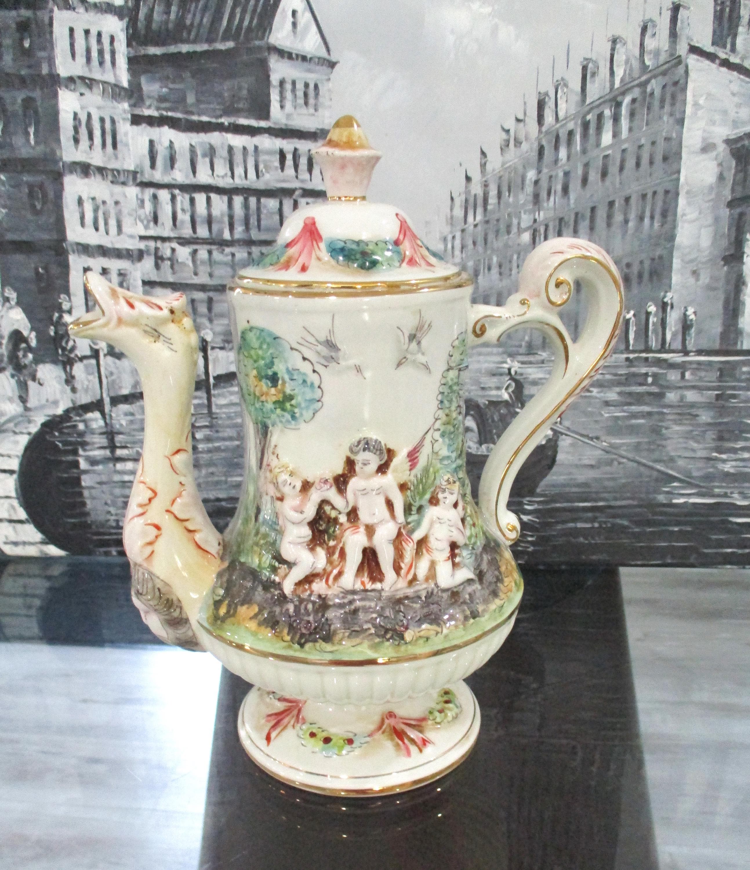 R，CAPODIMONTE  ITALY ポット R，CAPODIMONTE ITALY ポット 【公式通販】