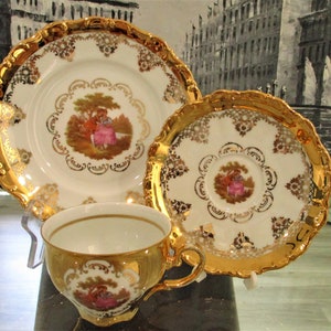 STW Bavaria Germany Fragonard  Rococo Style Courting Couples Trio. Germany.