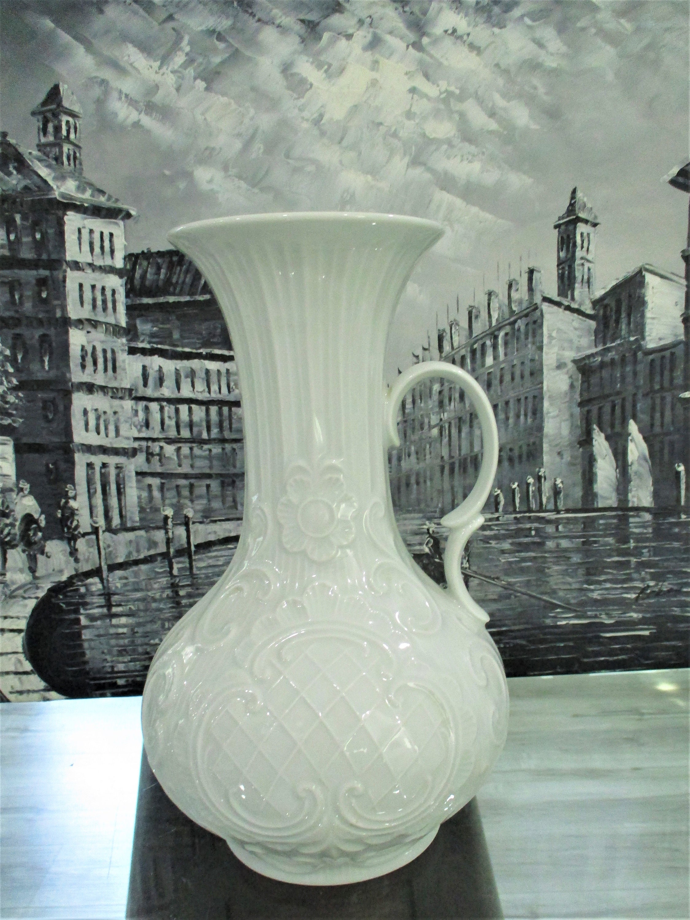 Vintage Wunsiedel Relief Weiße Dekorative Vase. Bayern. | Etsy