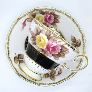 Vintage Hand Painted Shafford Teacup and Saucer. Japan