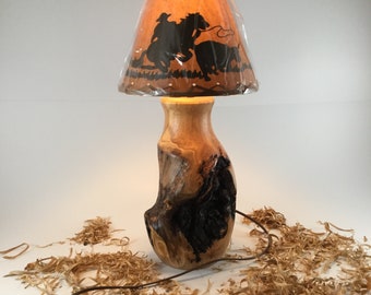 Tabletop lamp, Rustic lamp, Ranch home, log furniture, lodge decor, Mountain furnishings, made in Colorado, House warming, office lighting