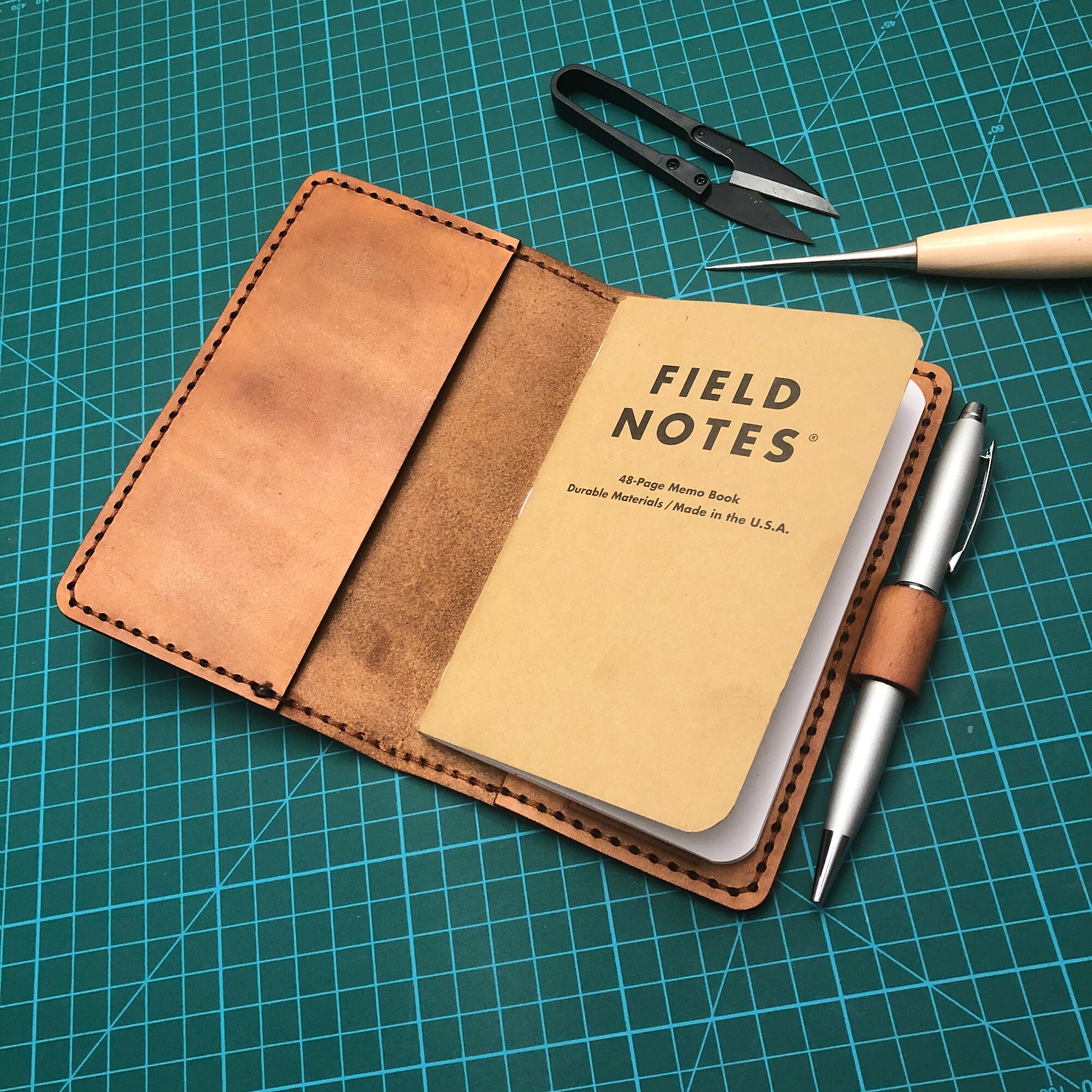 Field Notesstyle Memo Journal Cover With Optional Pockets and Pen Loop