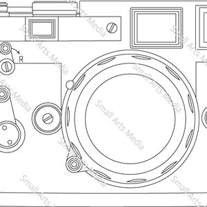 Messsucher Leica M3-Style Kamera Vektorgrafik (svg, dxf, eps, png)