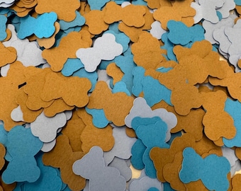 Confeti de ositos de peluche (100 piezas) – Baby Shower "We Can Bearly Wait" – Decoración para baby shower de niño – Artículos para la fiesta del primer cumpleaños de ositos